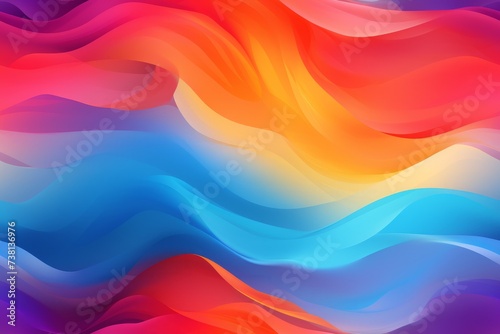 Wavy vibrant colorful abstract fluid painting background