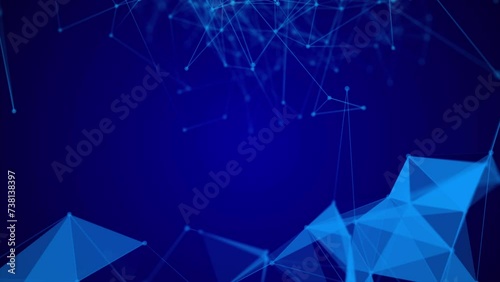 Abstract technology digital data network connection plexus business 4k background loop, blockchain, artificial intelligence, AR VR, computer network, cloud computing, internet, quantum computing, ict
