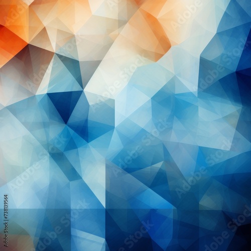 Blue and Orange Geometric Background