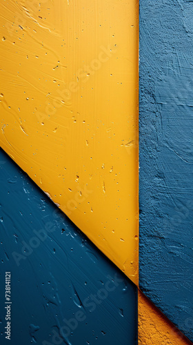 yellow and blue painted wall