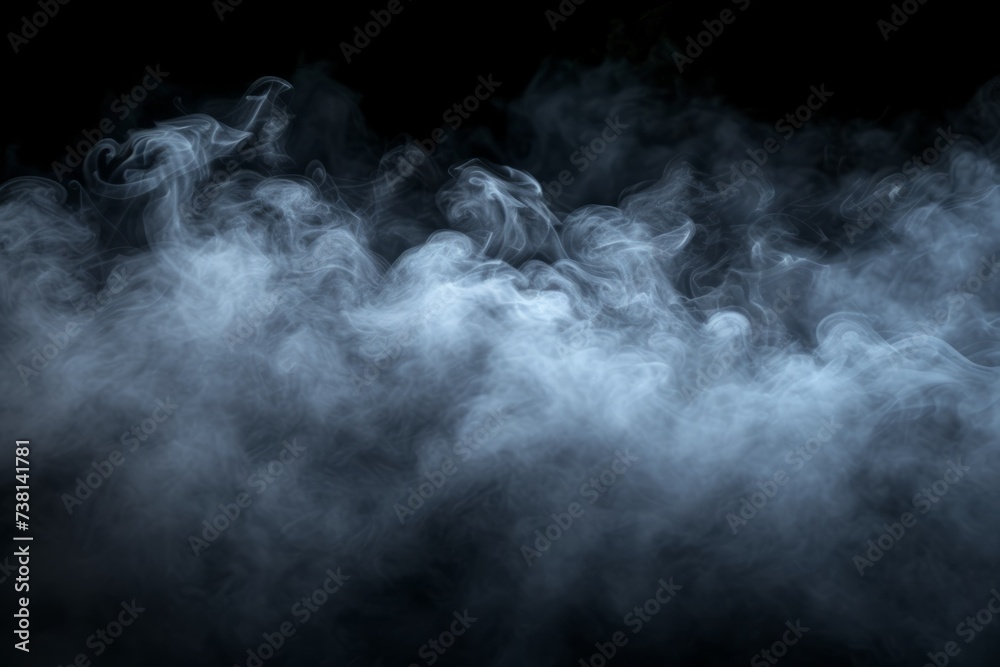 Fototapeta premium White smoke on black background