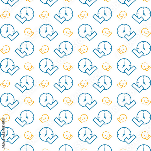 Available icon trendy repeating pattern blue yellow beautiful vector illustration background © jatu