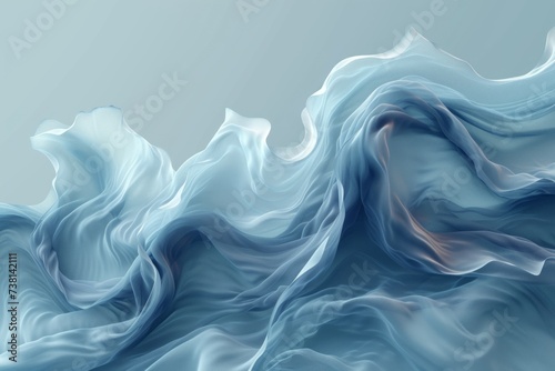Blue flowing silk-like fabric
