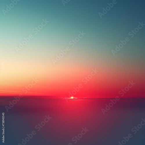 Vivid Horizon: Radiant Sunset Over Tranquil Seas © RobertGabriel