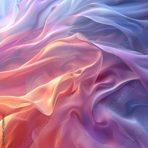 Surreal Satin Waves - Abstract Silk Textures in Vibrant Colors
