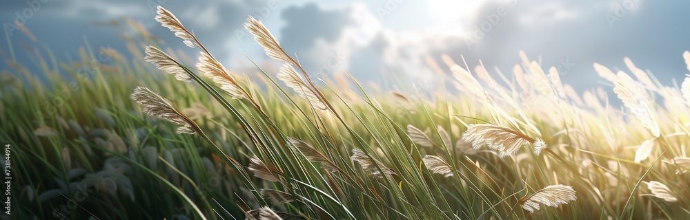 field go decorative grass on a windy day field go decorative grass on a windy day