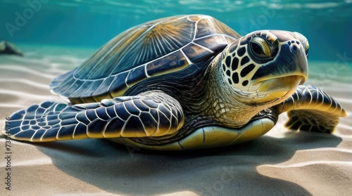 turtle in the sea