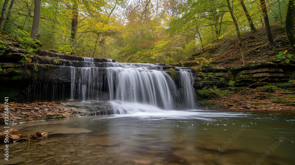 Obraz premium Waterfall. Low exposure. 