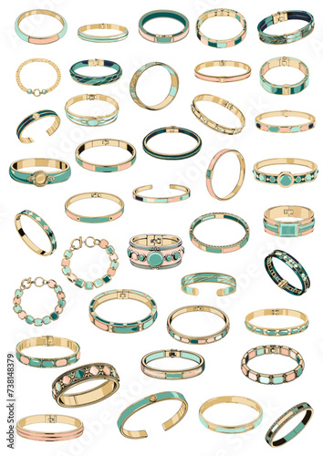 Elegant Art Deco Bracelet Collection - Chic Accessory Icons