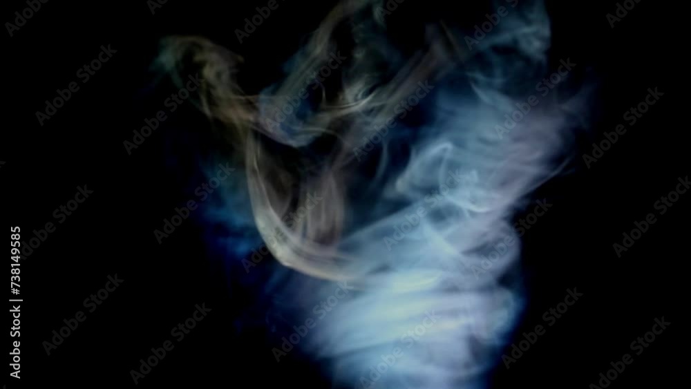 Plumes of smoke on a black background. Stock video with smoke in full HD. Plumes of smoke on a black background. Stock video with smoke in full HD.