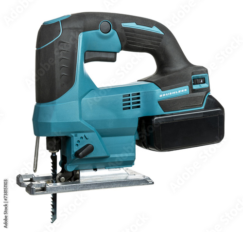Fotografie jigsaw professional cordless tool isolated