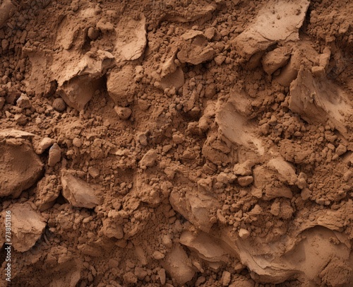Red Dirt road texture Soil background.