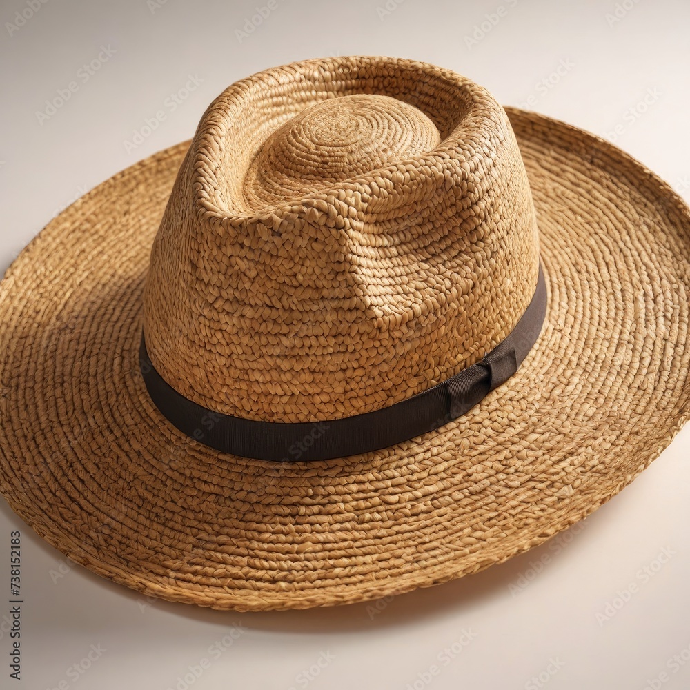 straw hat isolated on white