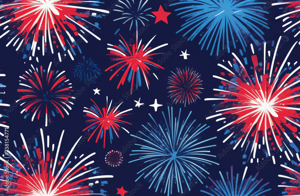 4th of July sparkler fireworks. Happy fourth of July USA independence day, celebration with sparklers, fireworks on American flag background. Concept Independence, Memorial, Holiday, Veterans 4th of July sparkler fireworks. Happy fourth of July USA independence day, celebration with sparklers, fireworks on American flag background. Concept Independence, Memorial, Holiday, Veterans