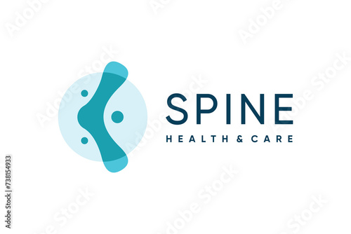 Chiropractic logo design element icon with unique idea concept