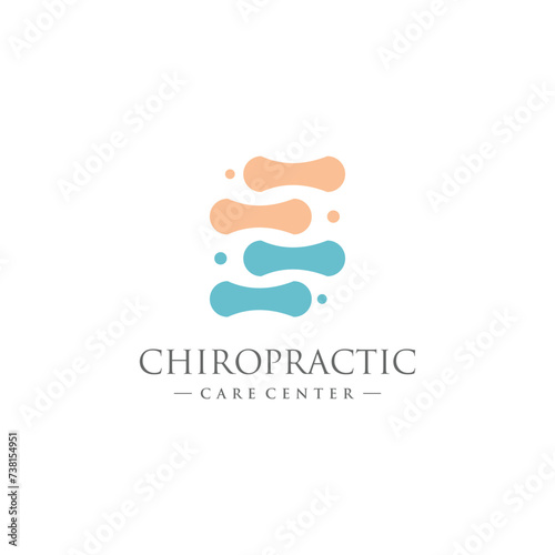 Chiropractic logo vector design element icon style with creative idea