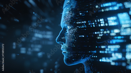 A conceptual illustration of generative video, text to video AI advancement, graphic representation for presentation, and banner