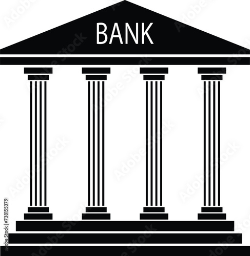 Bank icon design template. Building symbol