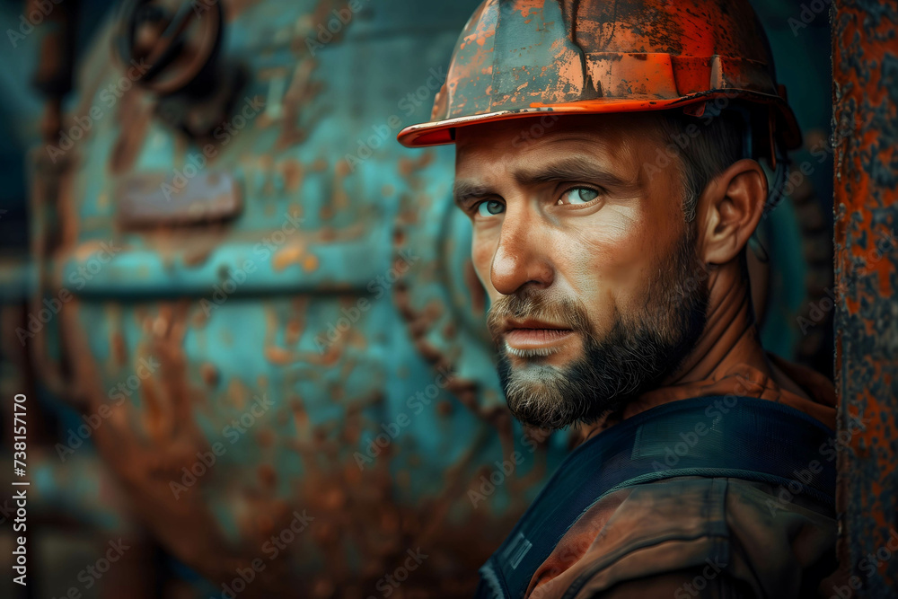 oil worker working in oil rig In the middle of the sea to find and produce oil, a career that is risky but gives good rewards oil worker working in oil rig In the middle of the sea to find and produce oil, a career that is risky but gives good rewards