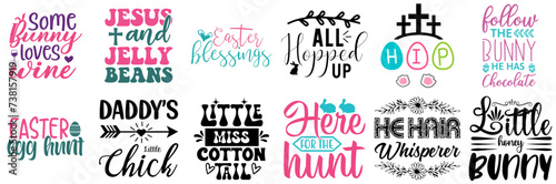 Elegant Easter Sunday Trendy Retro Style Illustration Collection Vector Illustration for Presentation, Motion Graphics, Social Media Post