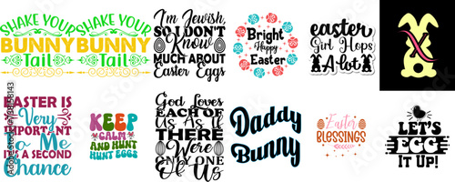 Decorative Easter and Holiday Invitation Set Vector Illustration for Brochure, Holiday Cards, Vouchers