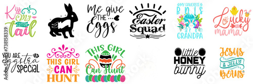 Elegant Easter Day Calligraphy Collection Vector Illustration for Vouchers, Logo, Book Cover