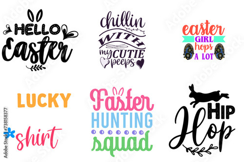 Minimalist Easter and Holiday Inscription Collection Vector Illustration for Logo, Decal, Advertisement