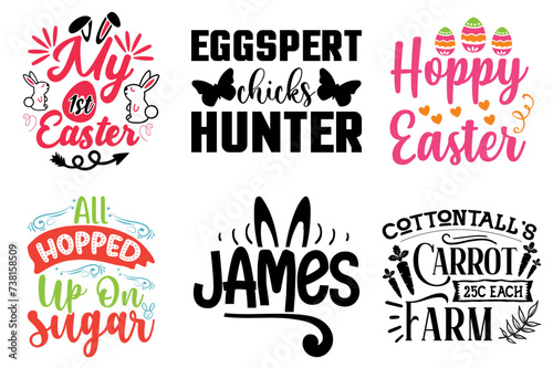 Creative Easter Trendy Retro Style Illustration Collection Vector Illustration for Banner, Postcard, Bookmark