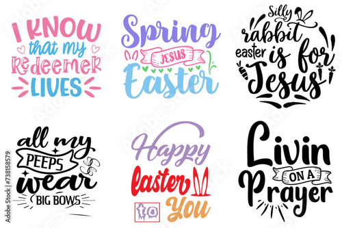 Minimal Easter and Spring Quotes Set Vector Illustration for Motion Graphics, Holiday Cards, Poster
