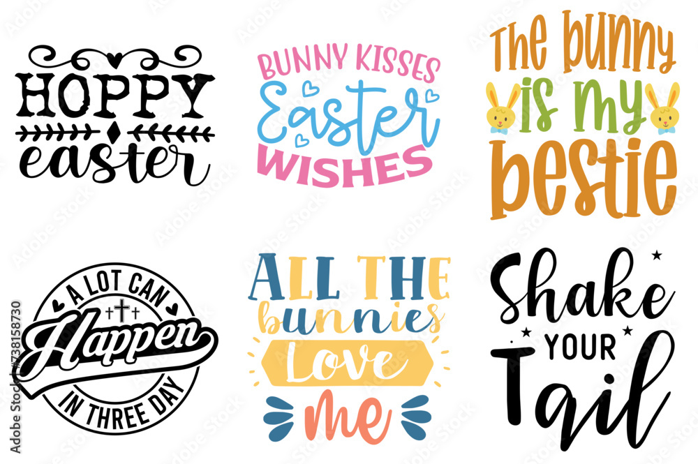 Colourful Easter and Holiday Typographic Emblems Collection Vector Illustration for Motion Graphics, Gift Card, Infographic Colourful Easter and Holiday Typographic Emblems Collection Vector Illustration for Motion Graphics, Gift Card, Infographic