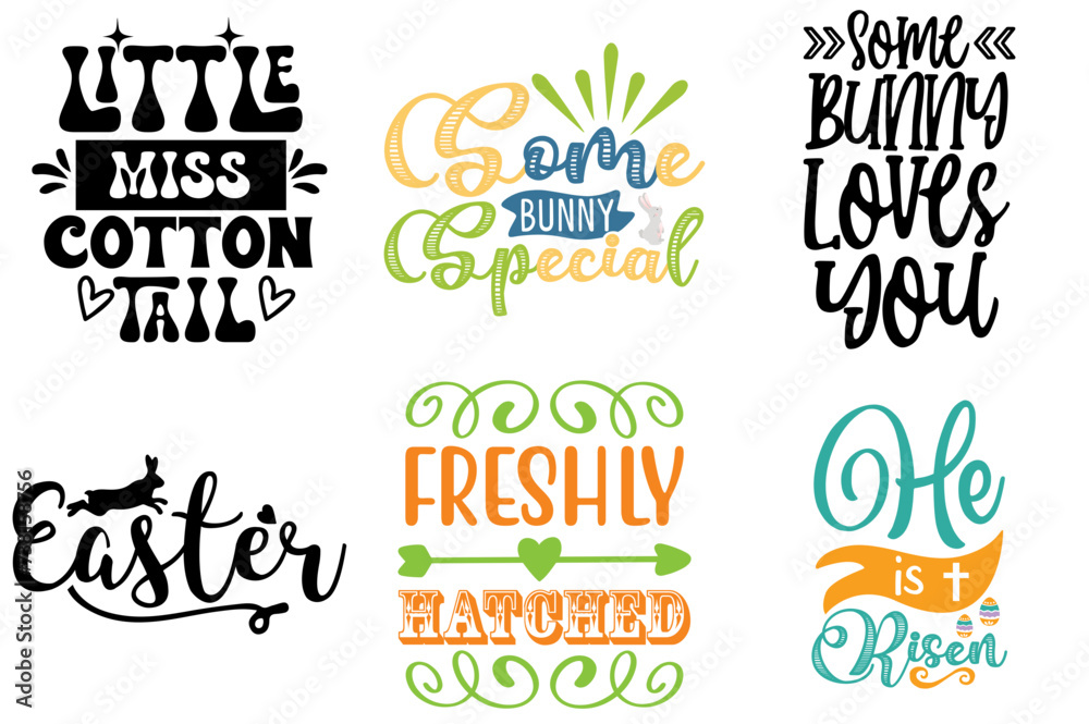 Elegant Easter and Spring Inscription Set Vector Illustration for Vouchers, Banner, Packaging Elegant Easter and Spring Inscription Set Vector Illustration for Vouchers, Banner, Packaging