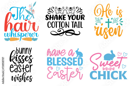Classic Easter Day Phrase Collection Vector Illustration for Packaging, T-Shirt Design, Social Media Post
