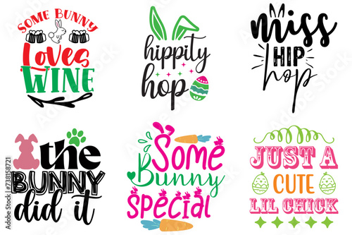Modern Easter Day Labels And Badges Collection Vector Illustration for Holiday Cards, Social Media Post, Gift Card