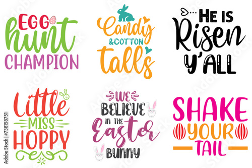 Vibrant Easter Day Labels And Badges Set Vector Illustration for Advertisement  Packaging  Holiday Cards