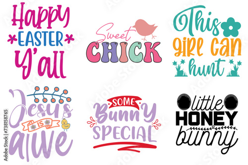 Colourful Easter and Holiday Labels And Badges Bundle Vector Illustration for Infographic, Motion Graphics, Postcard