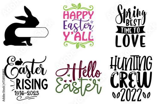 Classic Easter and Holiday Quotes Set Vector Illustration for Social Media Post, Logo, Magazine