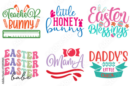Creative Easter Invitation Collection Vector Illustration for Stationery, Infographic, Logo