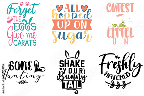 Elegant Easter Day Trendy Retro Style Illustration Set Vector Illustration for Infographic, Sticker, Magazine