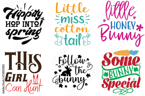 Modern Easter Sunday Inscription Set Vector Illustration for Holiday Cards, Magazine, Banner