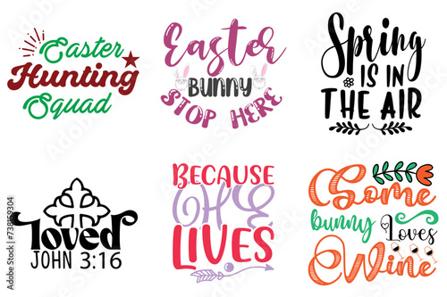 Decorative Easter Day Invitation Collection Vector Illustration for Flyer, Mug Design, Advertisement