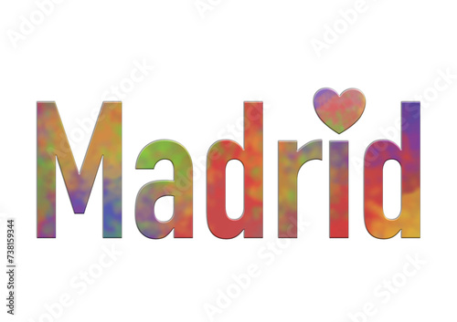 Madrid - multicolor - ideal for websites, e-mail, presentations, greetings, banners, cards, books, t-shirt, sweatshirt, prints, mug, Sublimation, Cricut	
