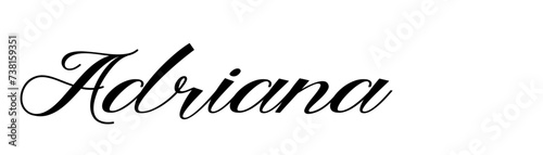 Adriana - black color - name written - ideal for websites,, presentations, greetings, banners, cards,, t-shirt, sweatshirt, prints, cricut, silhouette, sublimation