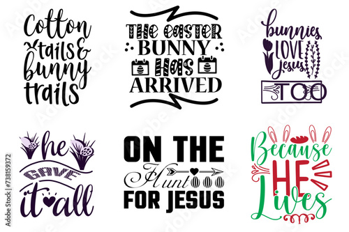 Vibrant Easter Invitation Set Vector Illustration for Wrapping Paper, Social Media Post, Announcement
