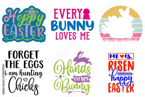 Classic Easter and Holiday Labels And Badges Set Vector Illustration for Announcement, T-Shirt Design, Printable