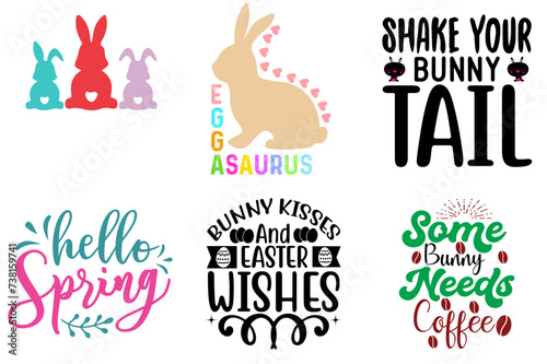 Vibrant Easter and Holiday Phrase Collection Vector Illustration for Greeting Card, Infographic, Social Media Post