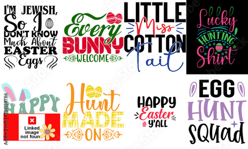 Creative Easter Labels And Badges Collection Vector Illustration for Wrapping Paper, Vouchers, Infographic