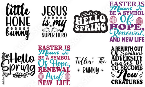 Creative Easter Day Phrase Collection Vector Illustration for Gift Card, Packaging, Social Media Post