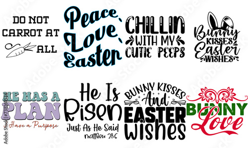 Classic Easter Day Inscription Set Vector Illustration for Motion Graphics, Printing Press, Gift Card