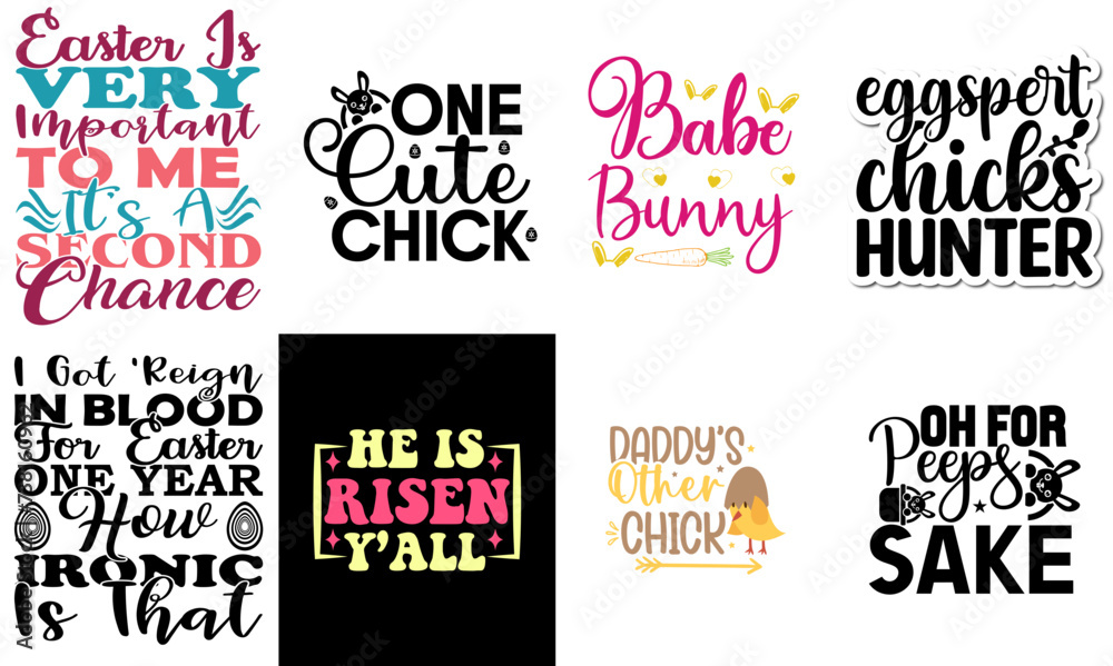 Minimalist Easter Calligraphic Lettering Set Vector Illustration for Advertising, Motion Graphics, Sticker Minimalist Easter Calligraphic Lettering Set Vector Illustration for Advertising, Motion Graphics, Sticker