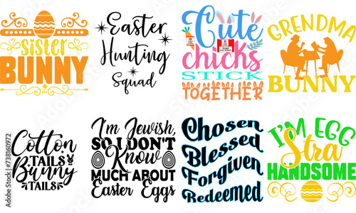 Minimalist Easter Sunday Labels And Badges Bundle Vector Illustration for Brochure, Bookmark, Printing Press